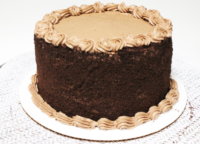 Gluten free chocolate cake with chocolate frosting